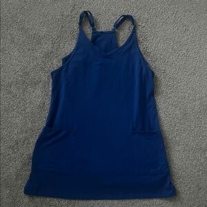 Amazon Blue Racerback Pocket Tank Dress